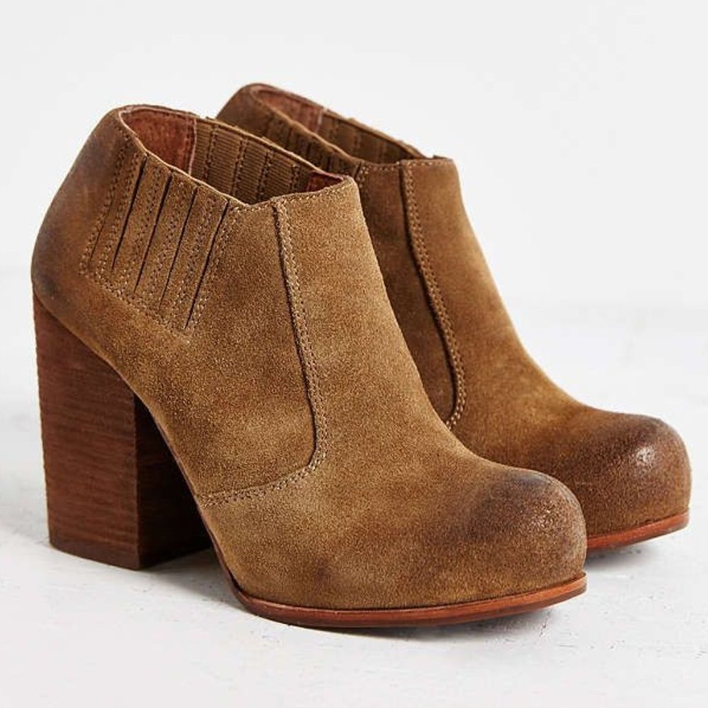 Jeffrey Campbell Yorktown Distressed Suede Booties - Picture 1 of 8